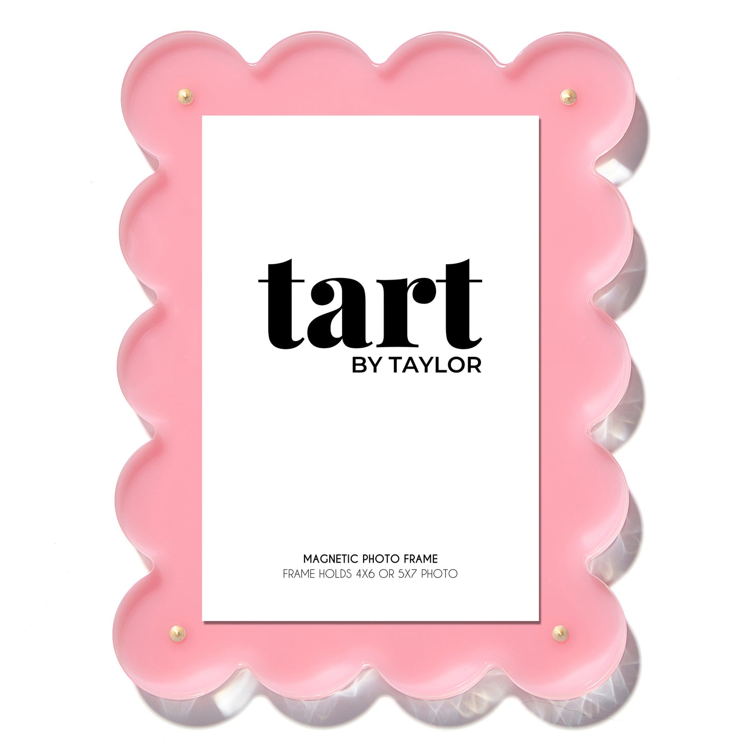 Lite Pink Scalloped Acrylic Frame
