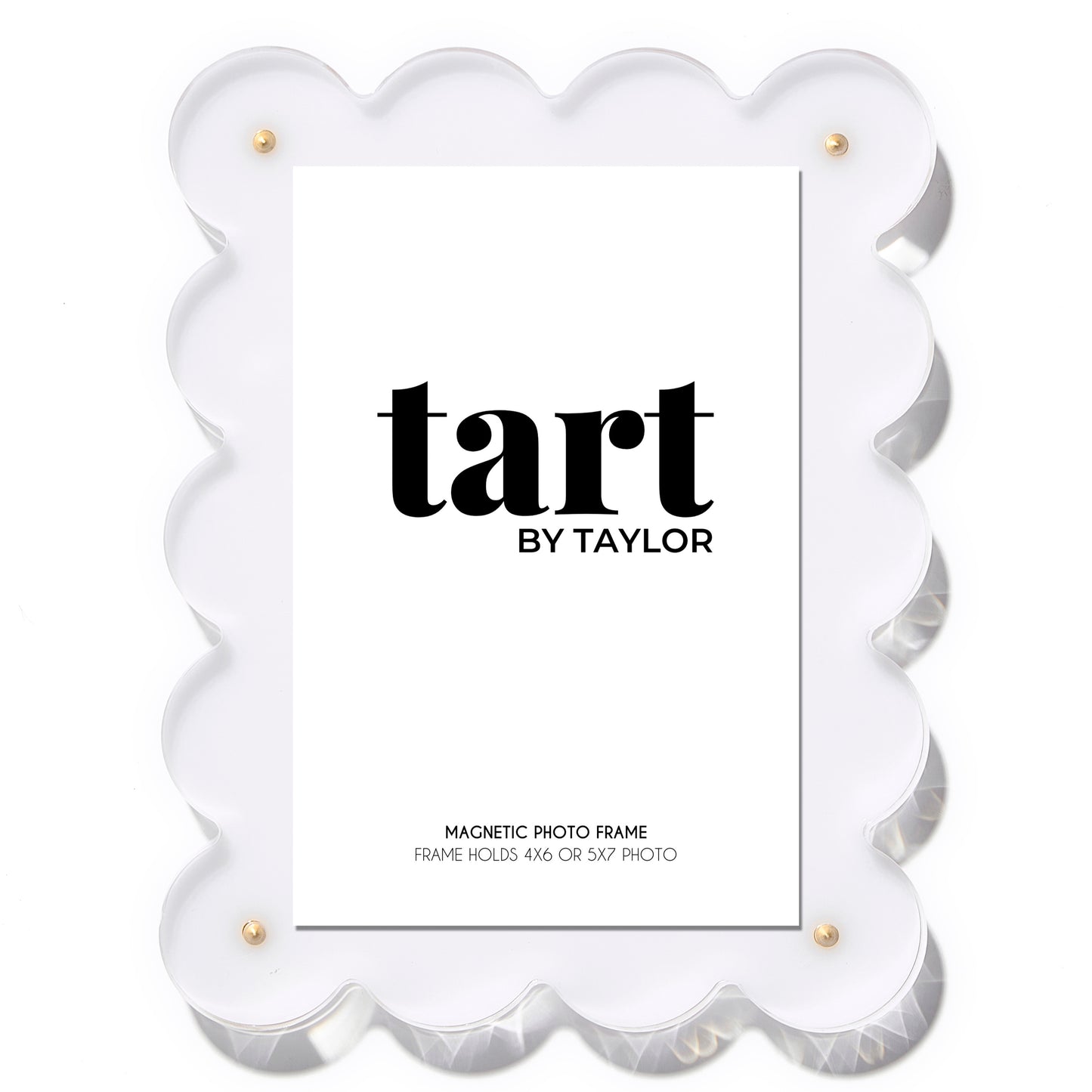 White Scalloped Acrylic Frame