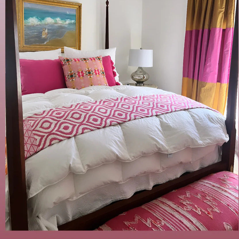 Turkish Cotton Fuchia Eye Pattern Throw