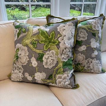 Schumacher Bermuda Blooms 22" Pillow Pair