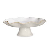 Encanto Carola Pedestal Cake Plate Cream & White