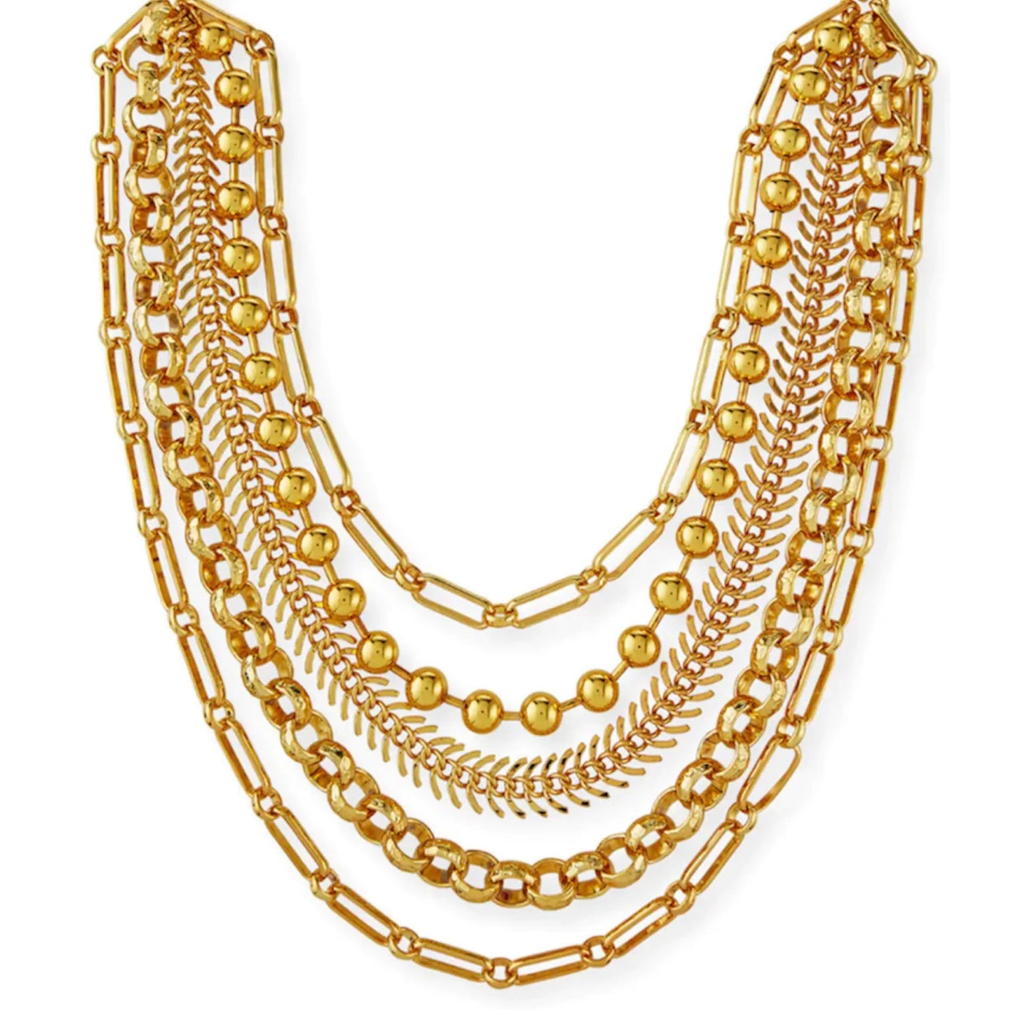 Gold Chain Layered Necklace