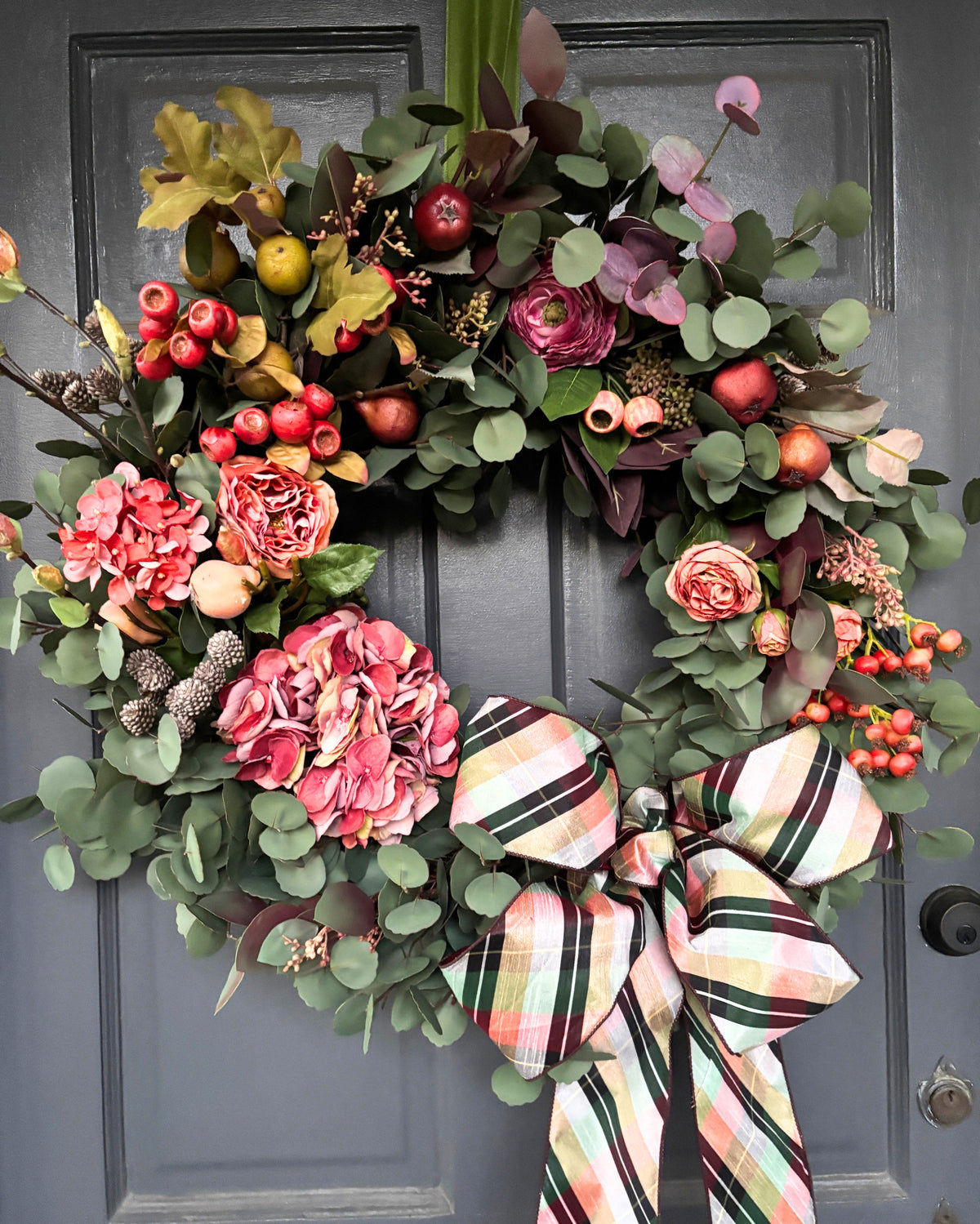 XL Eucalyptus Wreath, Blooms & Berries