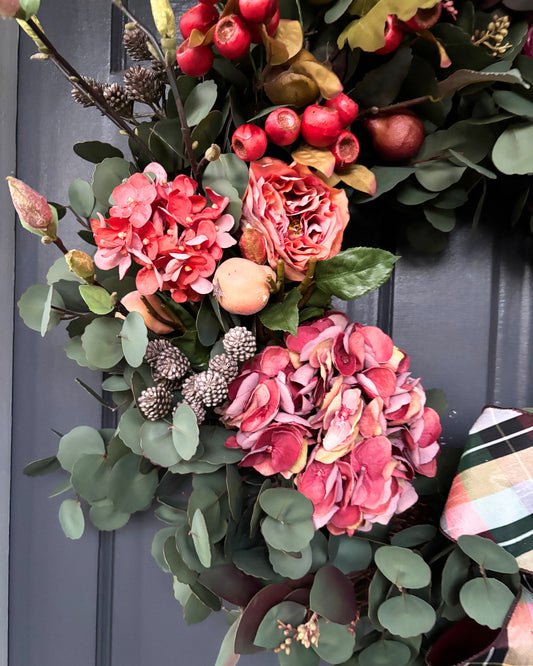 XL Eucalyptus Wreath, Blooms & Berries