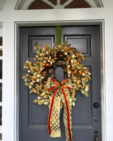 Quince Berry and Leaf Wreath