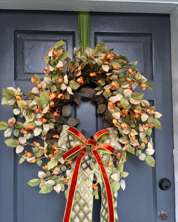 Quince Berry and Leaf Wreath