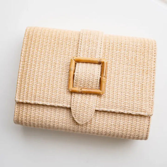 Janie Straw Clutch in Natural