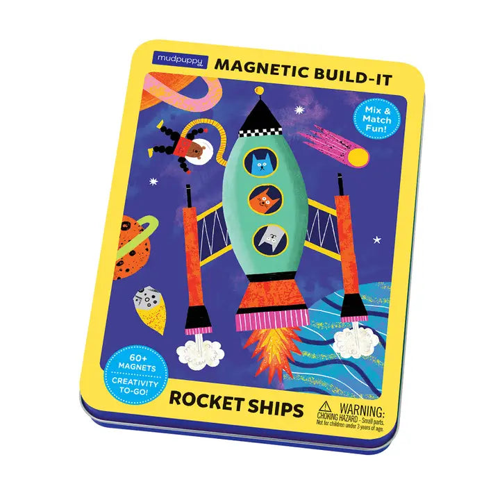 Magnetic Rocket Ship Build It Play Set