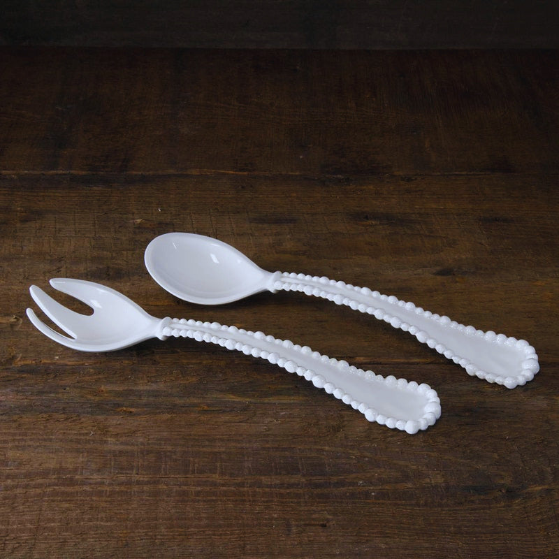 Vida Allegria Large Salad Servers White