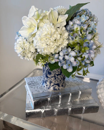 Hydrangea in Toile Vase