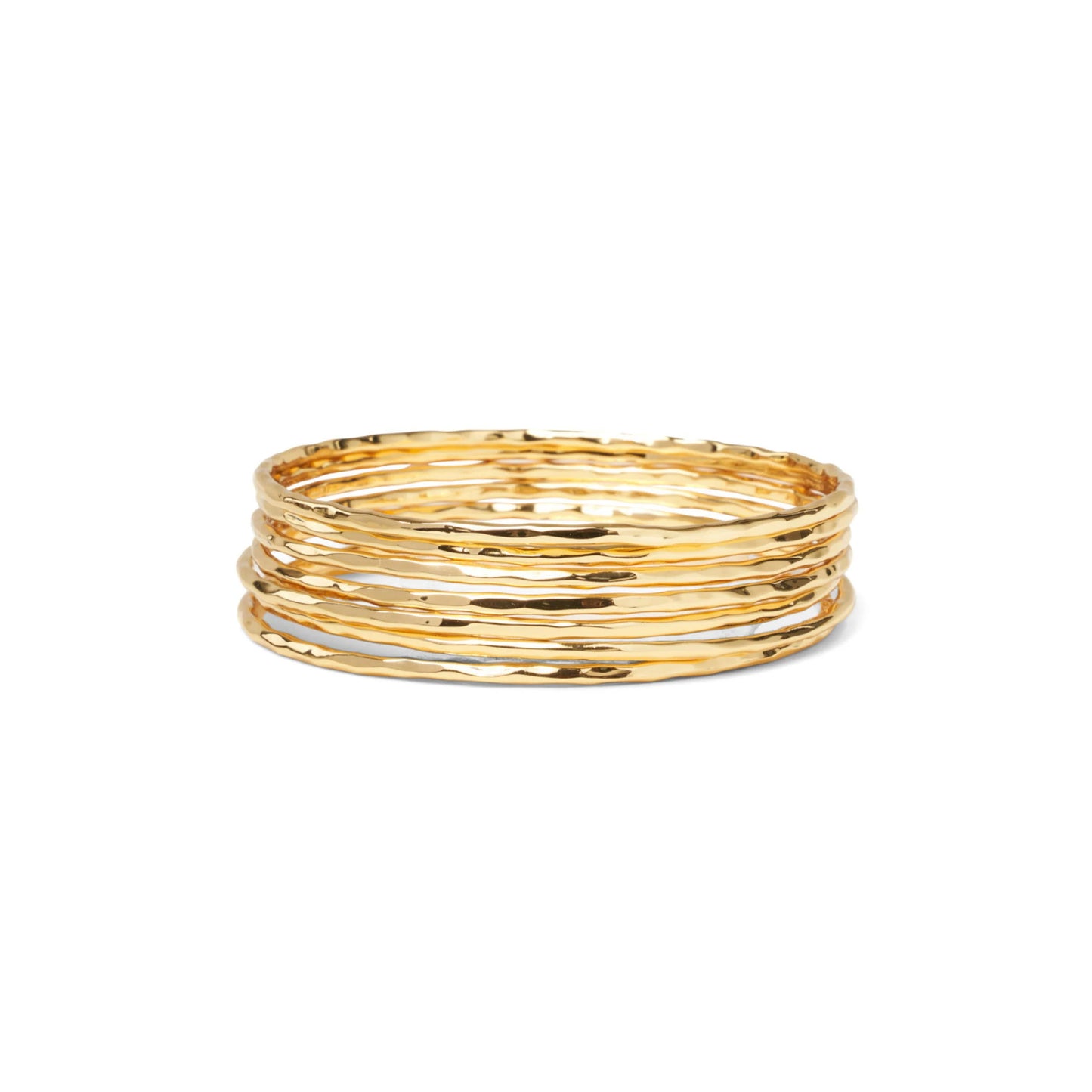 Hammered Gold Skinny Bracelets