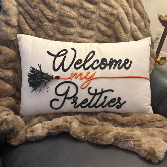 Halloween Witch Broom Pillow