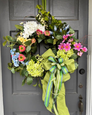 Summer Blooms Wreath with Hydrangea