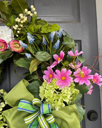 Summer Blooms Wreath with Hydrangea